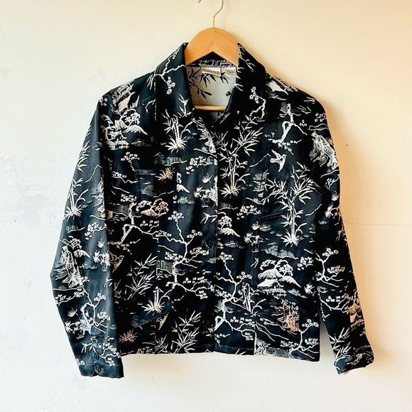 Chico’s Japanese Garden Jacket - Picture 1 of 7